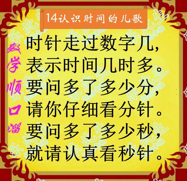 收藏好这些数学顺口溜,一