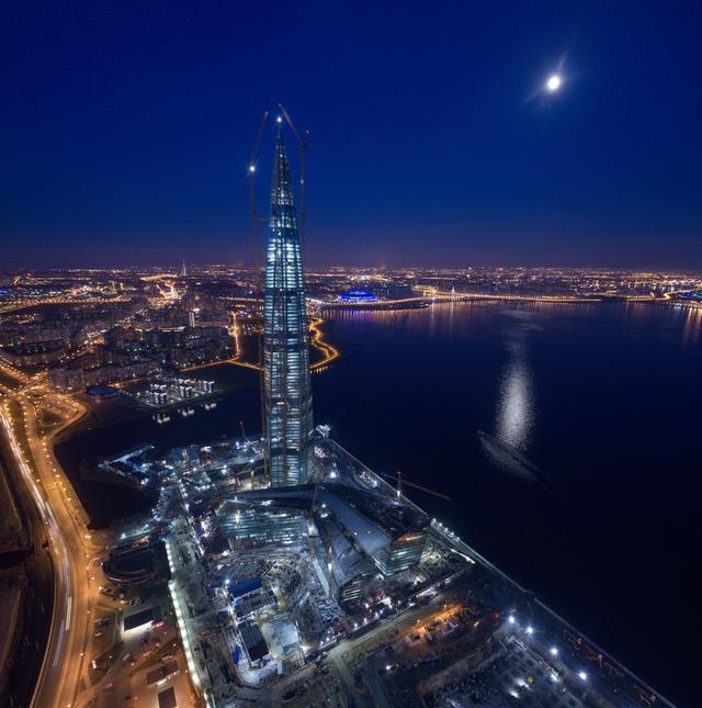 俄罗斯圣彼得堡拉赫塔中心大楼(the lakhta center)即将