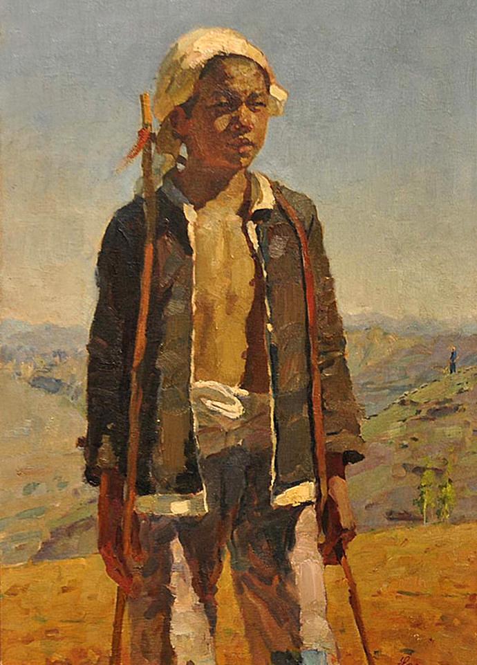 朱乃正油画作品金色的季节赏析