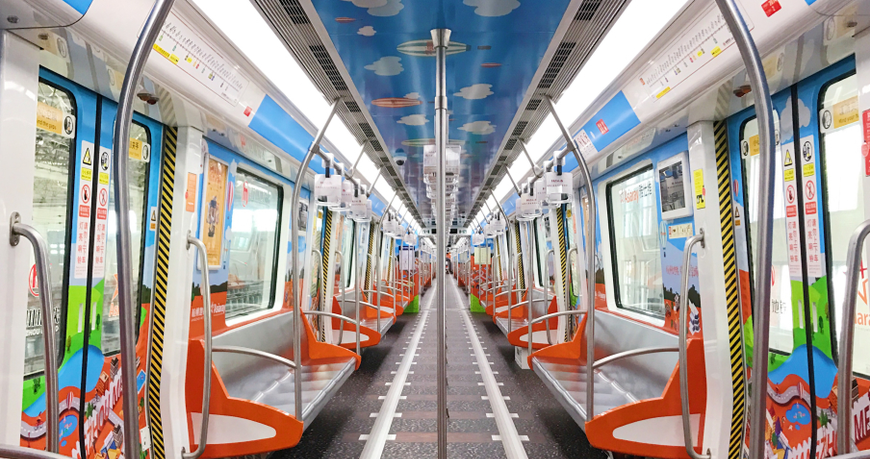 杭州地铁2号线把迷你城市穿上身