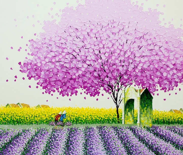 路过一棵彩色的树. | 越南插画家phan thu trang