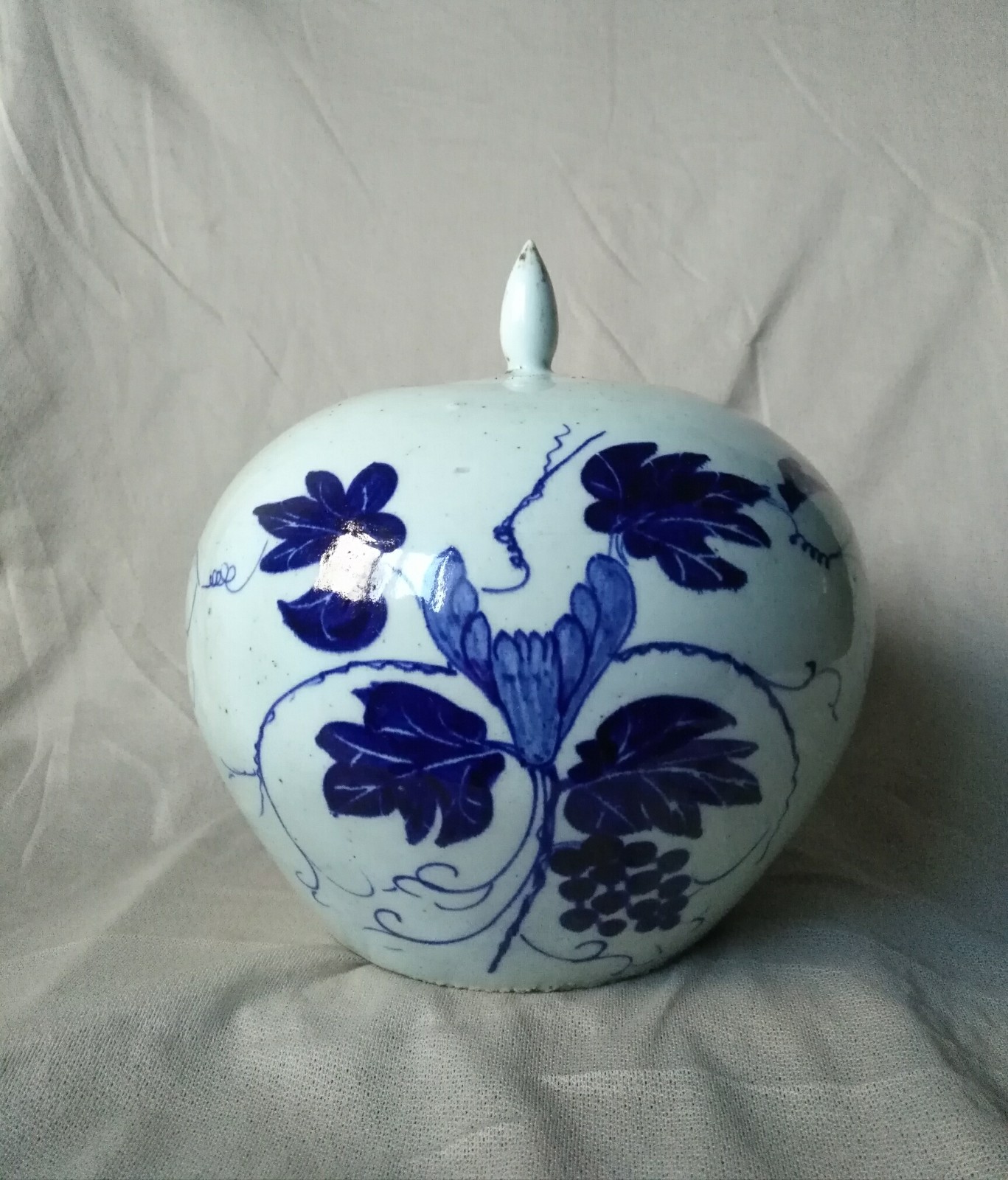 湖南晚清醴陵窑沩山瓷业学校作款青花罐