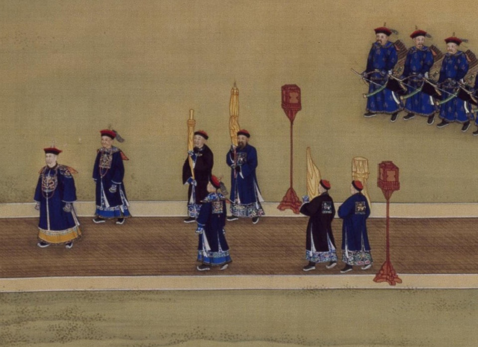 雍正皇帝祭祀先农坛,图3是御前带刀侍卫,图6是供品
