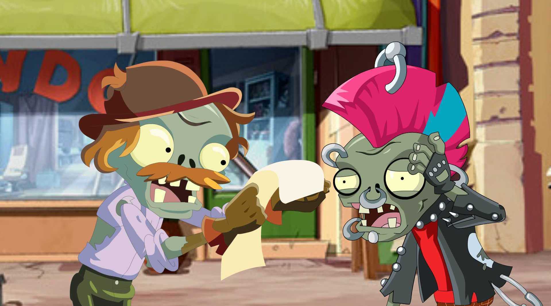 洋伞僵尸要买车可是要求很奇葩,铁锹僵尸很为难去找朋克僵尸帮忙