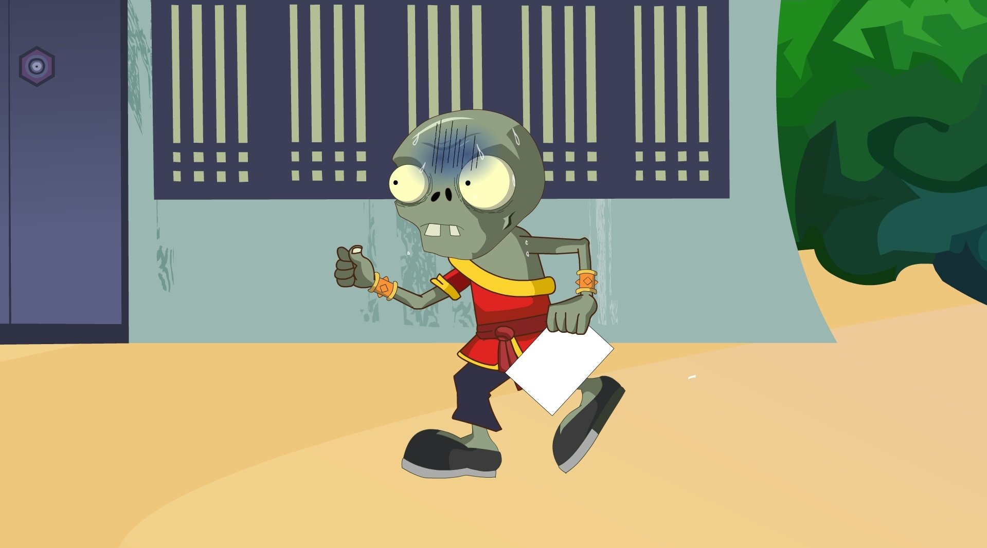 功夫气功僵尸接到了植物们的战书,他怕大徒弟知道说漏嘴影响军心