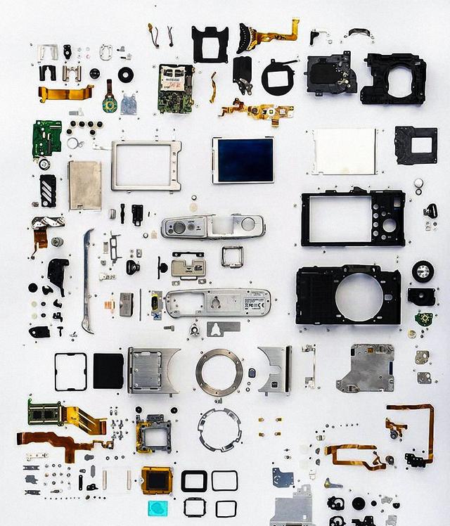 一部相机有多少个零件呢?拆开来谁数一下