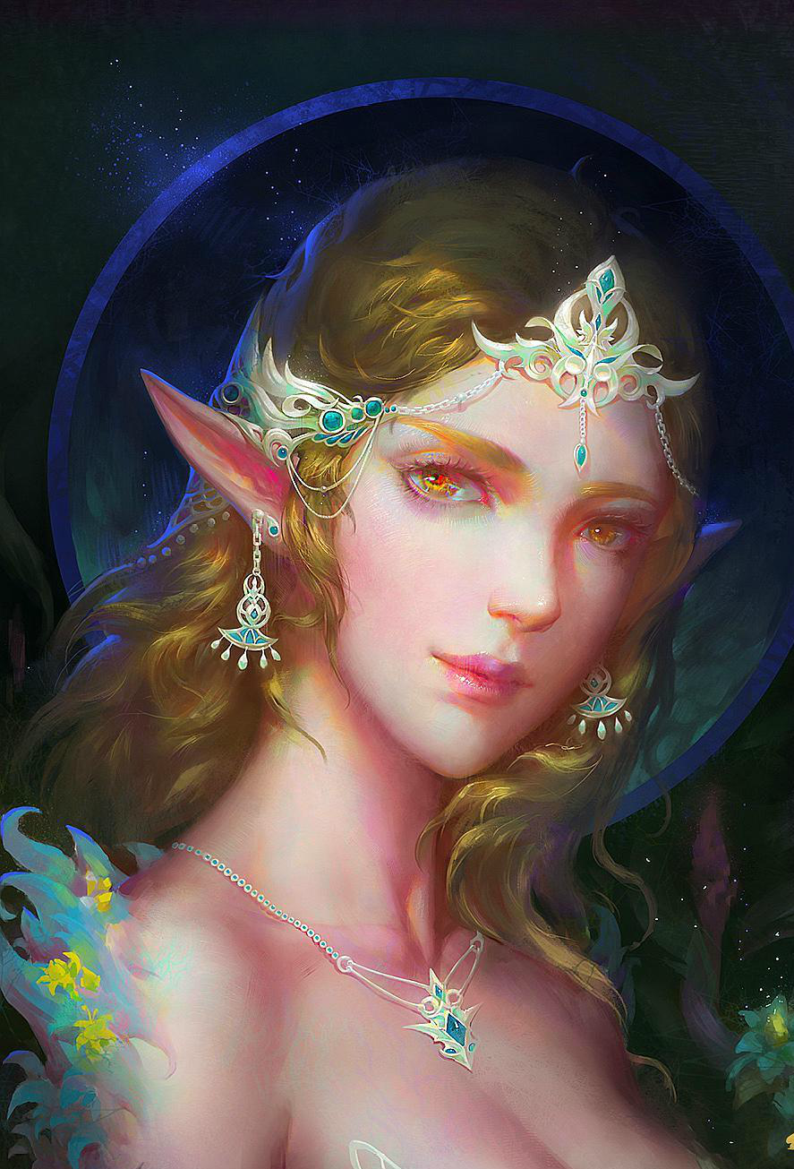 奇幻美女cg插画图集,芳容丽质更妖娆,秋水精神瑞雪标