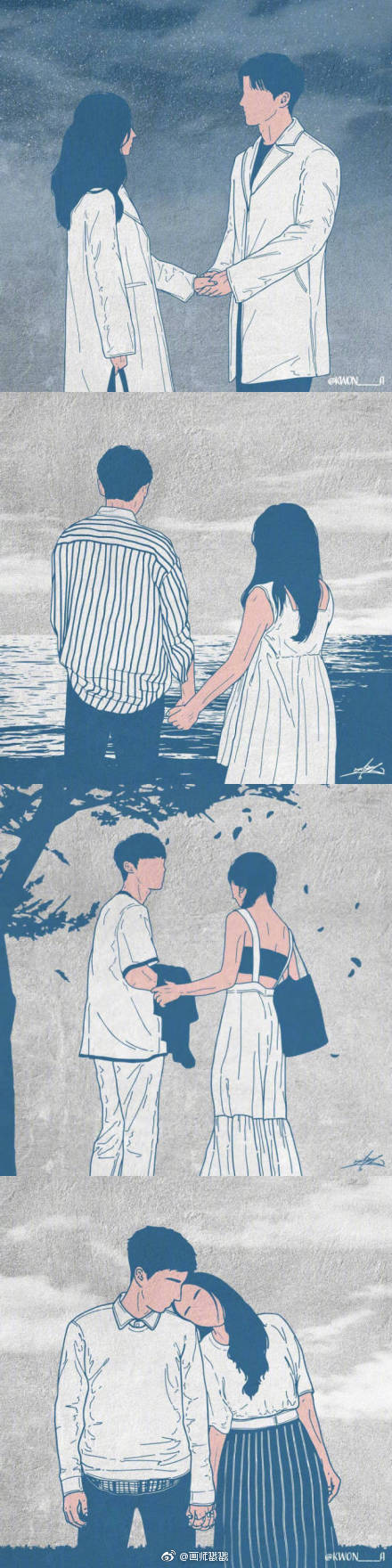 余生是你多晚也没关系有一张羞羞哒来自韩国插画师 kwon 笔下的情