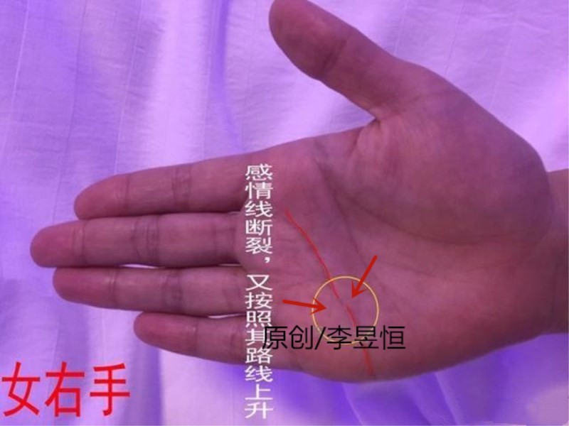 手相中感情线断裂的2种玄机,不要见到断裂就担心!