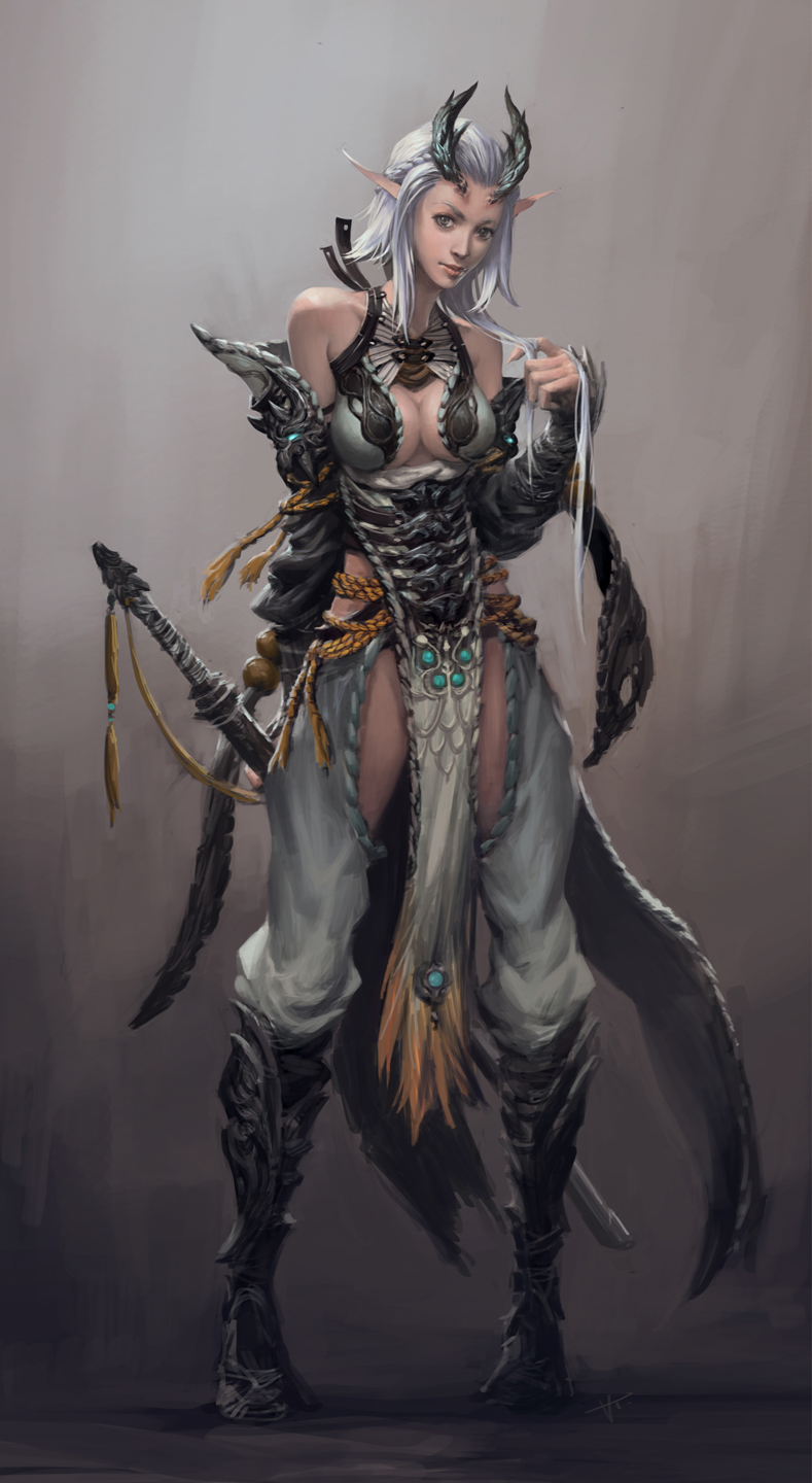 一组游戏原画设定