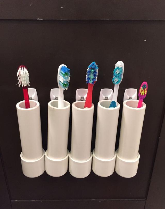 万能的pvc水管之制作牙刷架