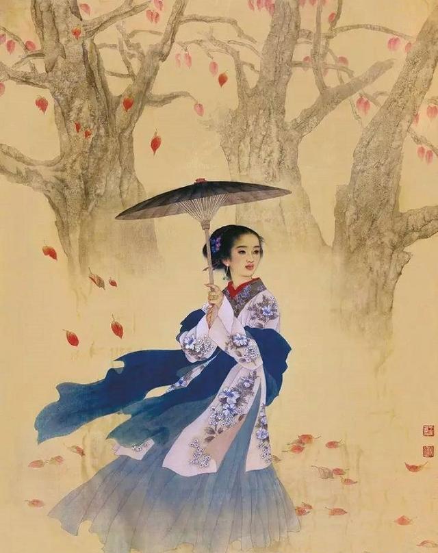 王美芳当代工笔人物画名家画作流光溢彩美不胜收