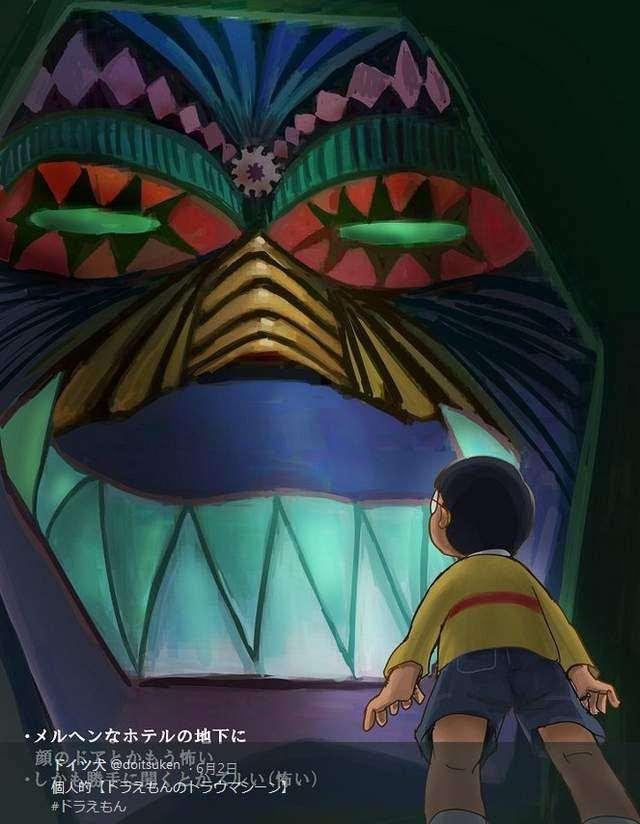哆啦a梦恐怖场景,小时候看剧场版那些心生阴影的场面