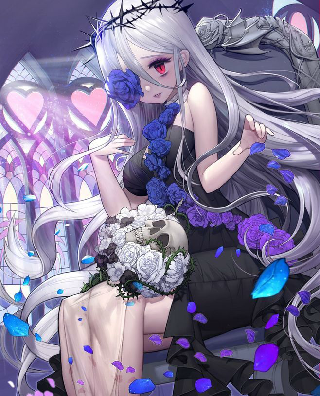 动漫二次元暗黑系美少女图片,天使折翼后就再也不是天使|二次元|天使|