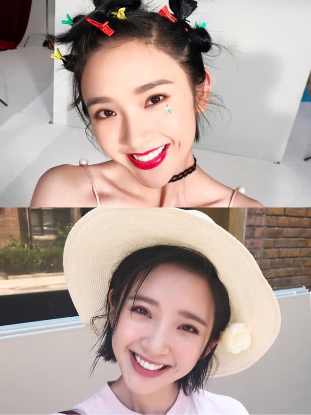 周冬雨的笑还是有有辨识度的但唐艺昕毛晓彤简直就是复制粘贴