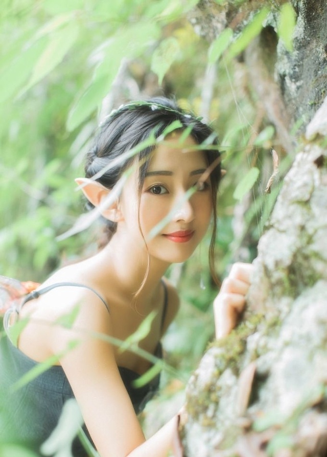 小仙女,啊不,是蝴蝶仙子,尖尖的耳朵,透明的翅膀,小精灵啊