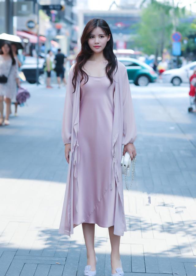 长腿美女:长裙的小姐姐,仙女下凡的气质