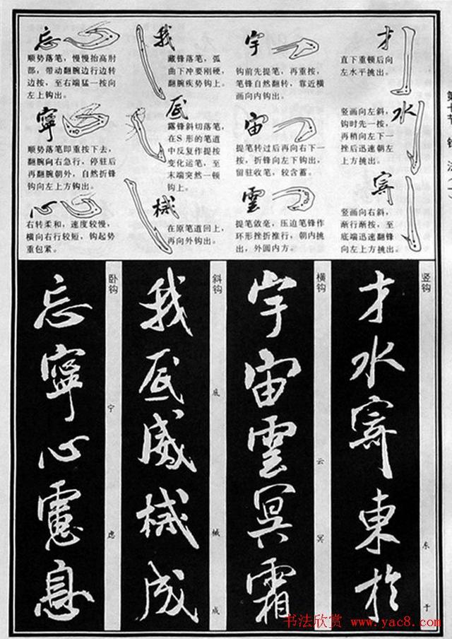 米芾行书笔法图解