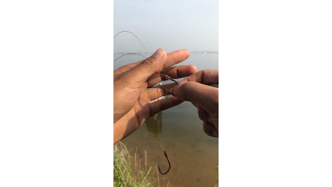 钓大青鱼的时候螺丝你得这样挂钩才能钓的到