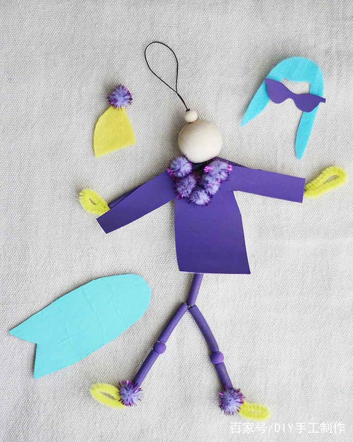 创意diy:手工自制简单的滑雪木偶,在家也能过雪瘾!