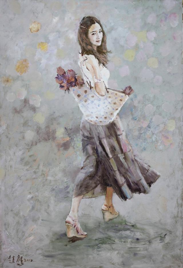 艺术家人体油画中的现代都市美女,性感撩人!