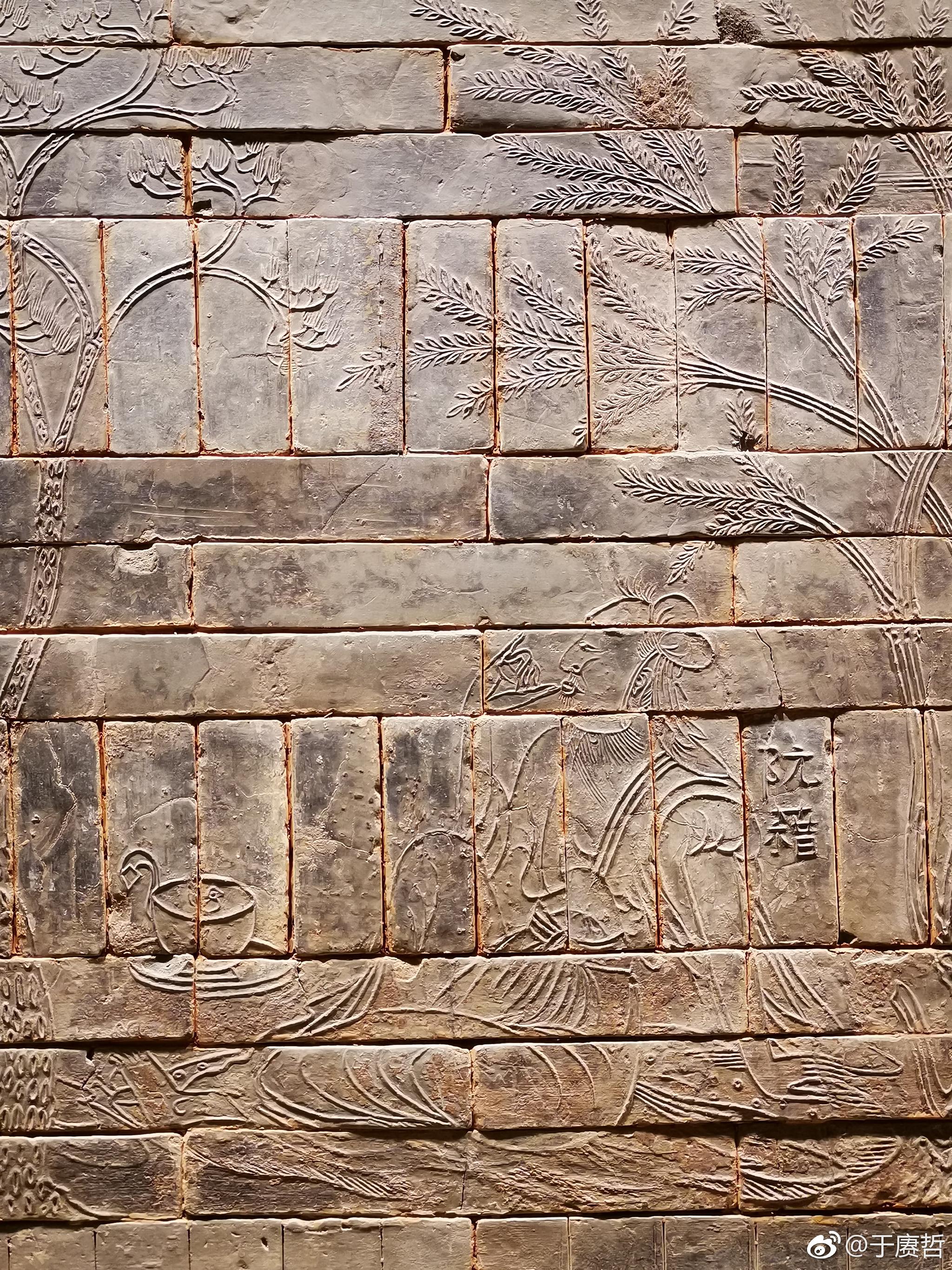 竹林七贤八贤南京博物院藏南京西善桥出土六朝竹林七贤砖画