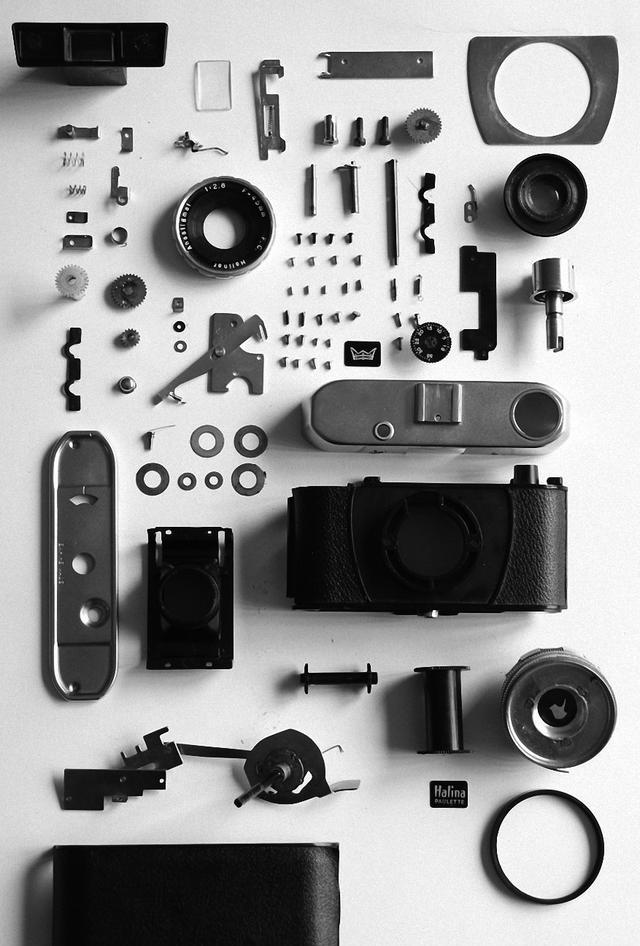 一部相机有多少个零件呢?拆开来谁数一下