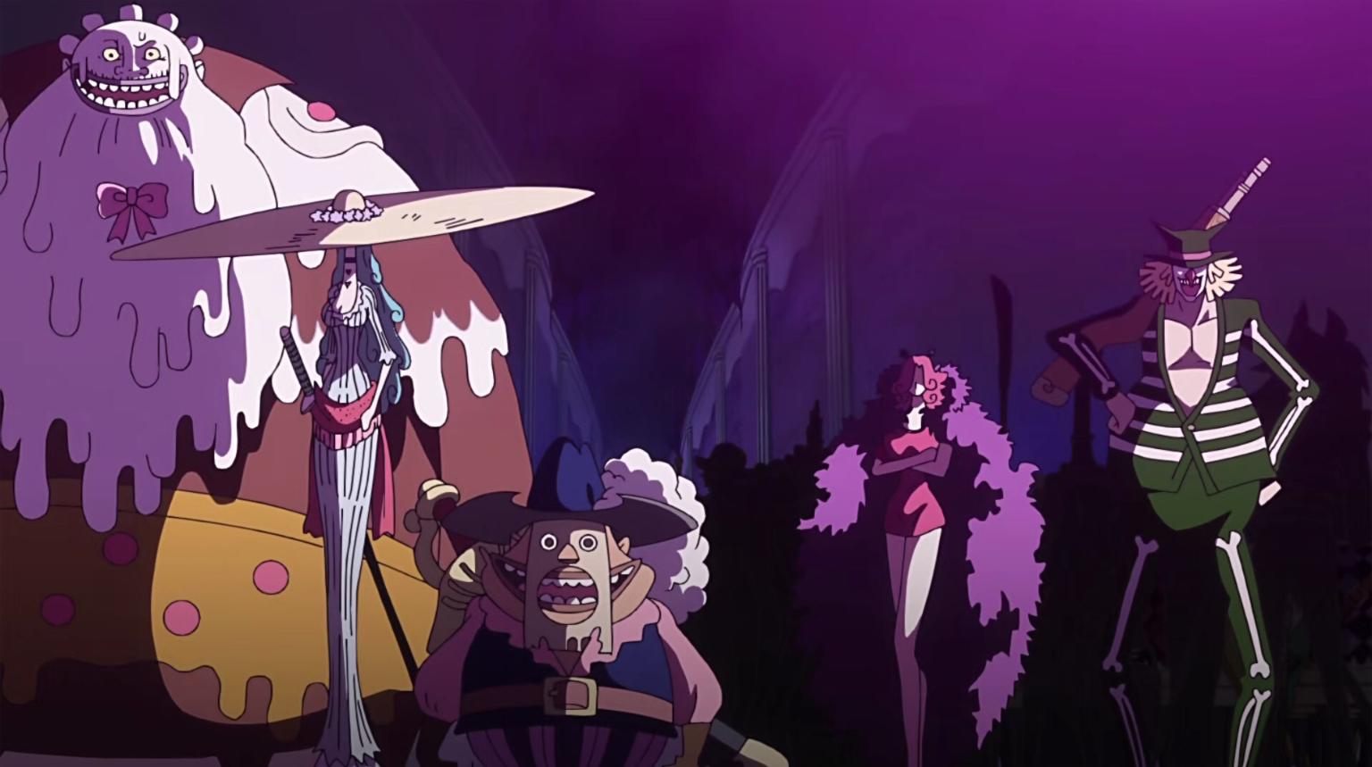 复仇大军与路飞交战期间,夏洛特欧佩拉施展超人系奶油果实能力攻击