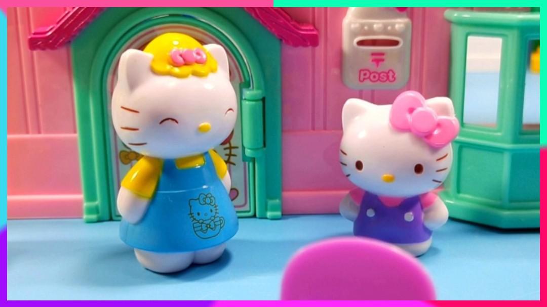 凯蒂猫和妈妈玩捉迷藏,藏到衣柜里妈妈找到了,益智儿童玩具