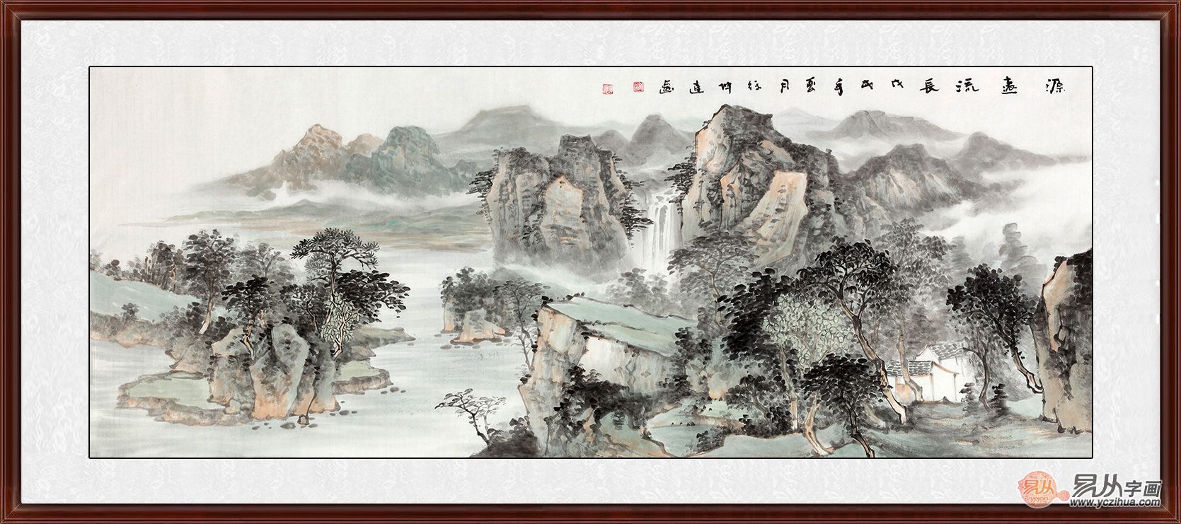 这种有特色的办公室装饰,全靠经典的国画|徐坤|山水画|办公室_新浪