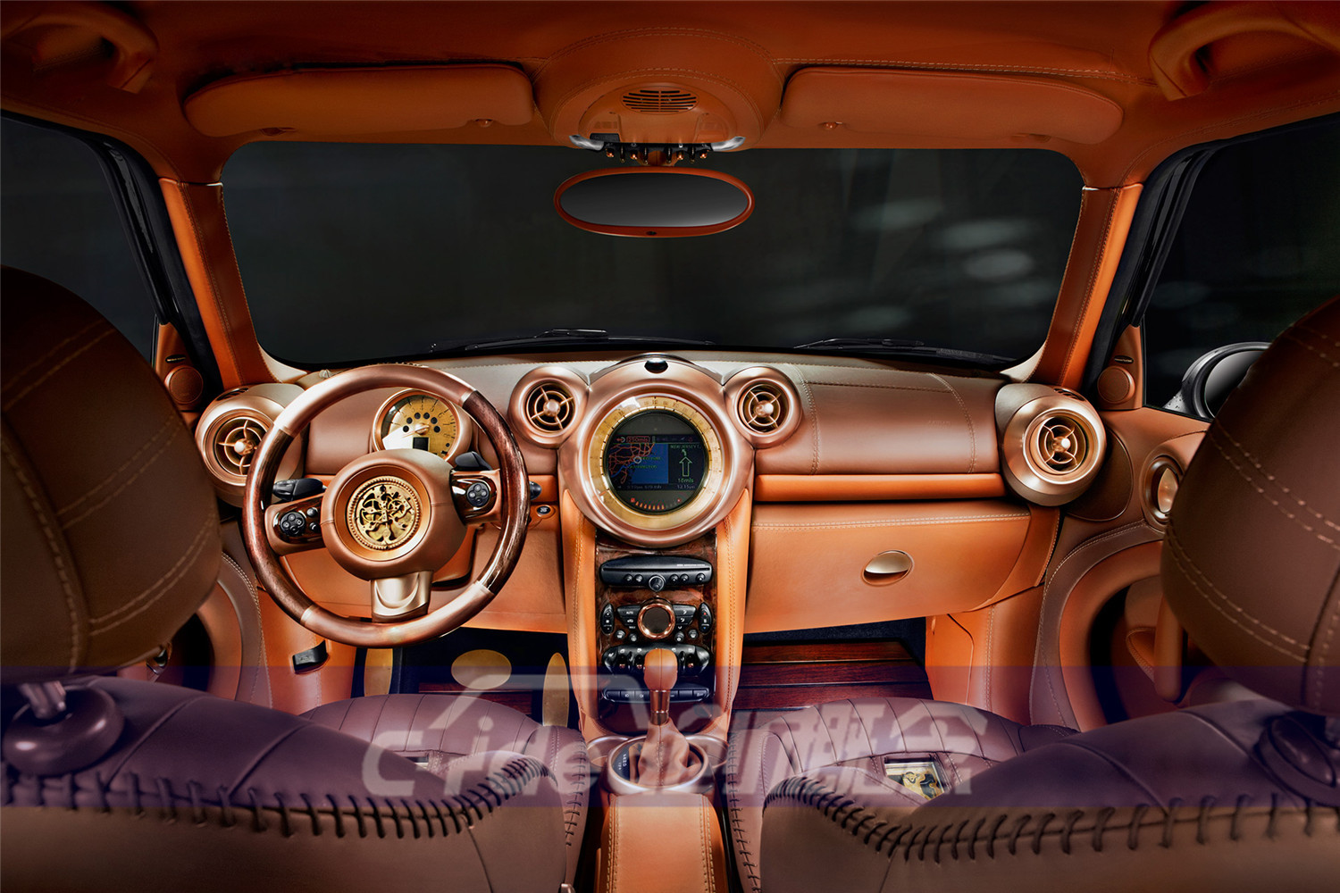 宝马mini改装欧式贵族内饰,演绎不一样的西欧风情!