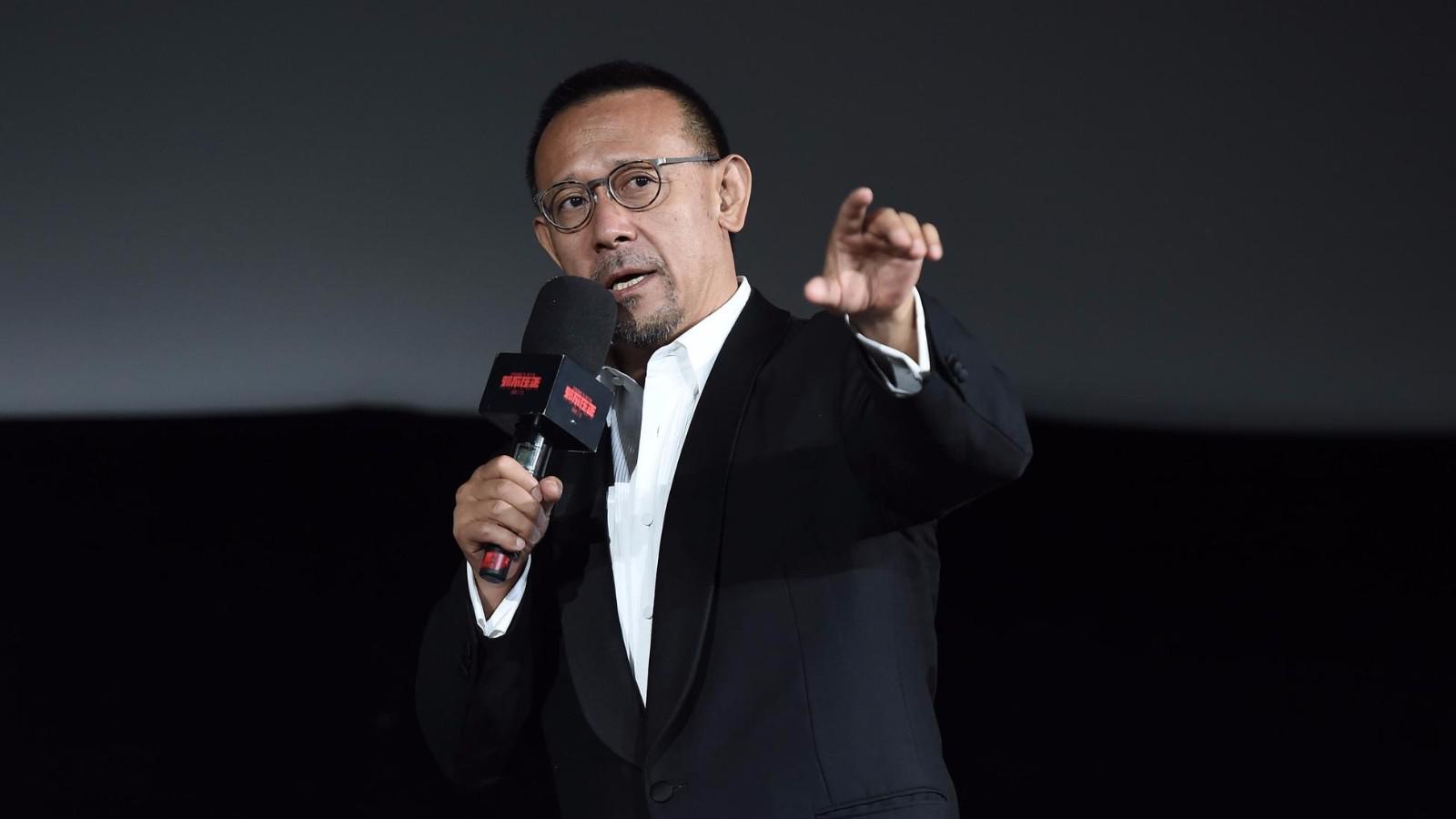 电影《邪不压正》发布会,姜文调侃黄渤和郭敬明的身高!