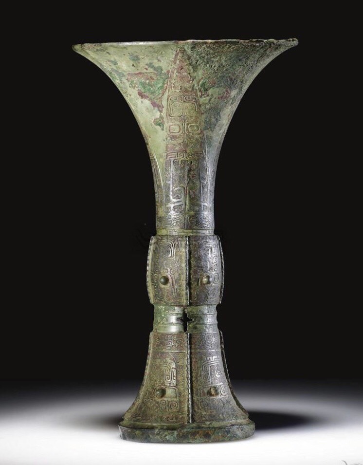 青铜觚,饮酒器,也做礼器.|礼器|青铜|饮酒_新浪新闻