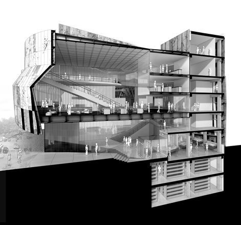 建筑设计丨剖透视表现