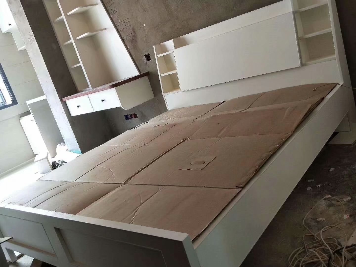 不同颜色免漆板分色做搭配也好看