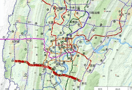 重庆规划的十二号线经过哪些地方