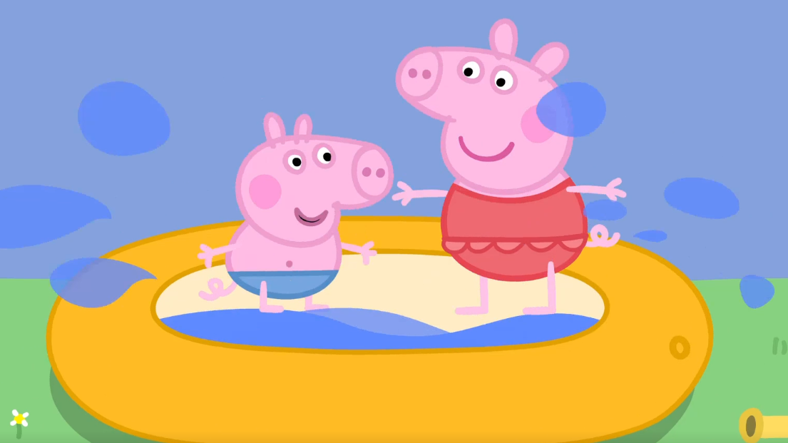 小猪佩奇发现猪爸爸在偷偷的看电视