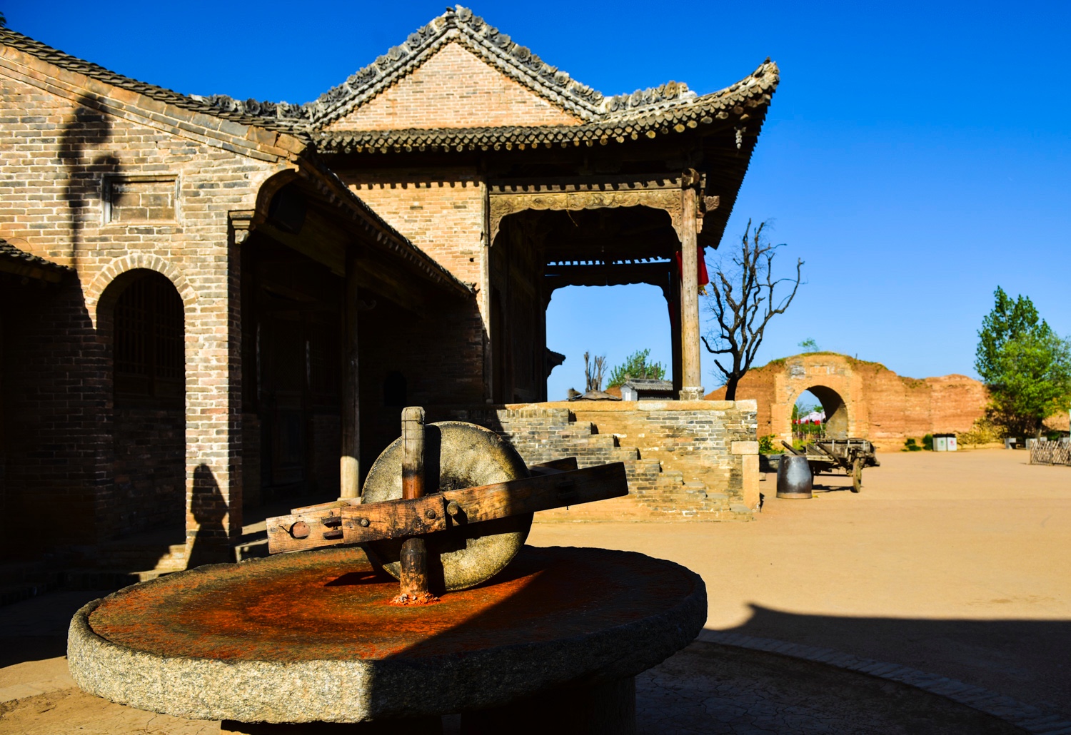 没有游客的西安蓝田白鹿原影视城什么样儿