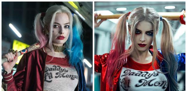 这名女孩完美的cos小丑女哈利奎因