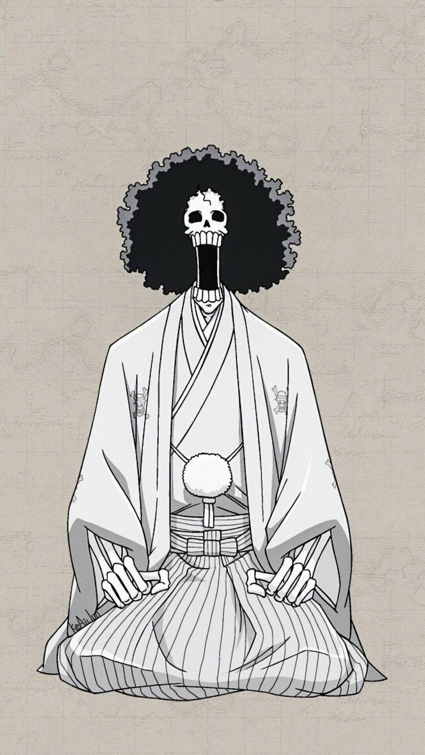 喜欢自我吐槽,爱讲冷笑话的灵魂之王布鲁克,这次终于统一穿和服,终于