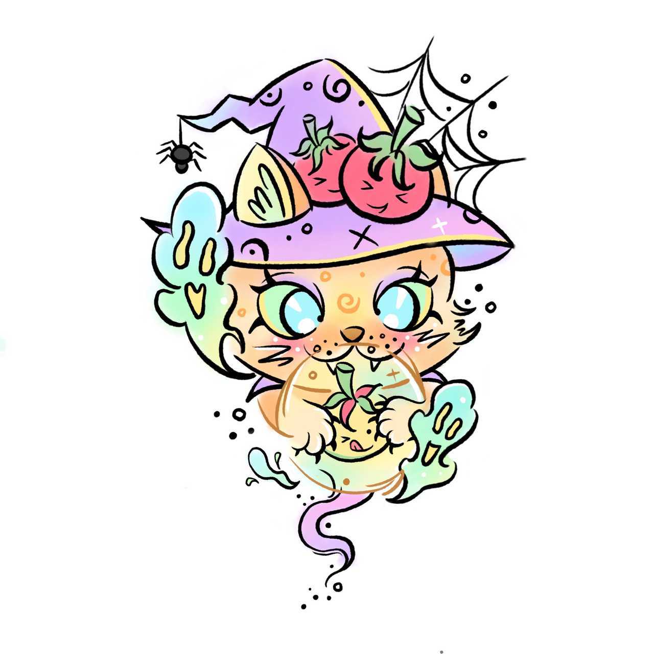 来自初一刺青画师的投稿纹身卡通手稿