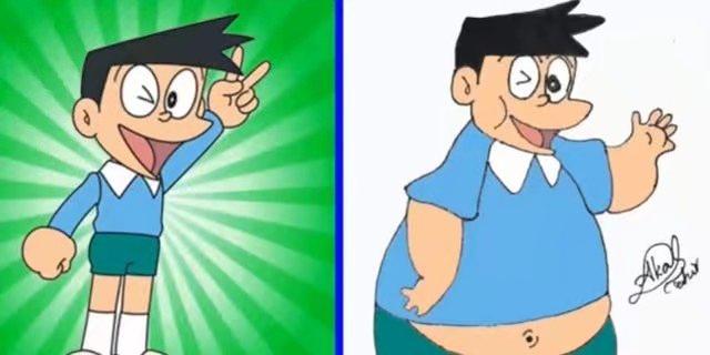 当哆啦a梦里的角色都变成胖子,网友:这样的静香我不能接受