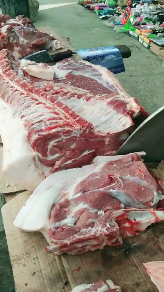 看这农村大肥猪肉怎么样,膘肥肉满