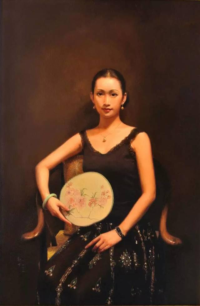 青年油画家赵也唯美写实人物油画欣赏