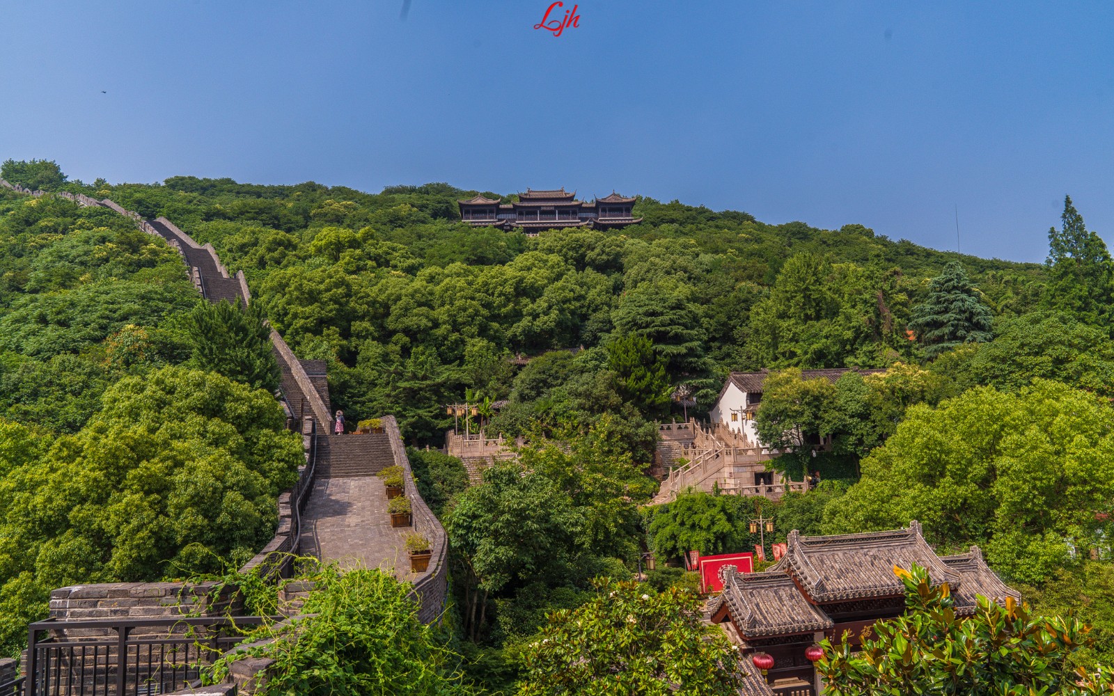 常熟虞山十八景之一西城楼阁