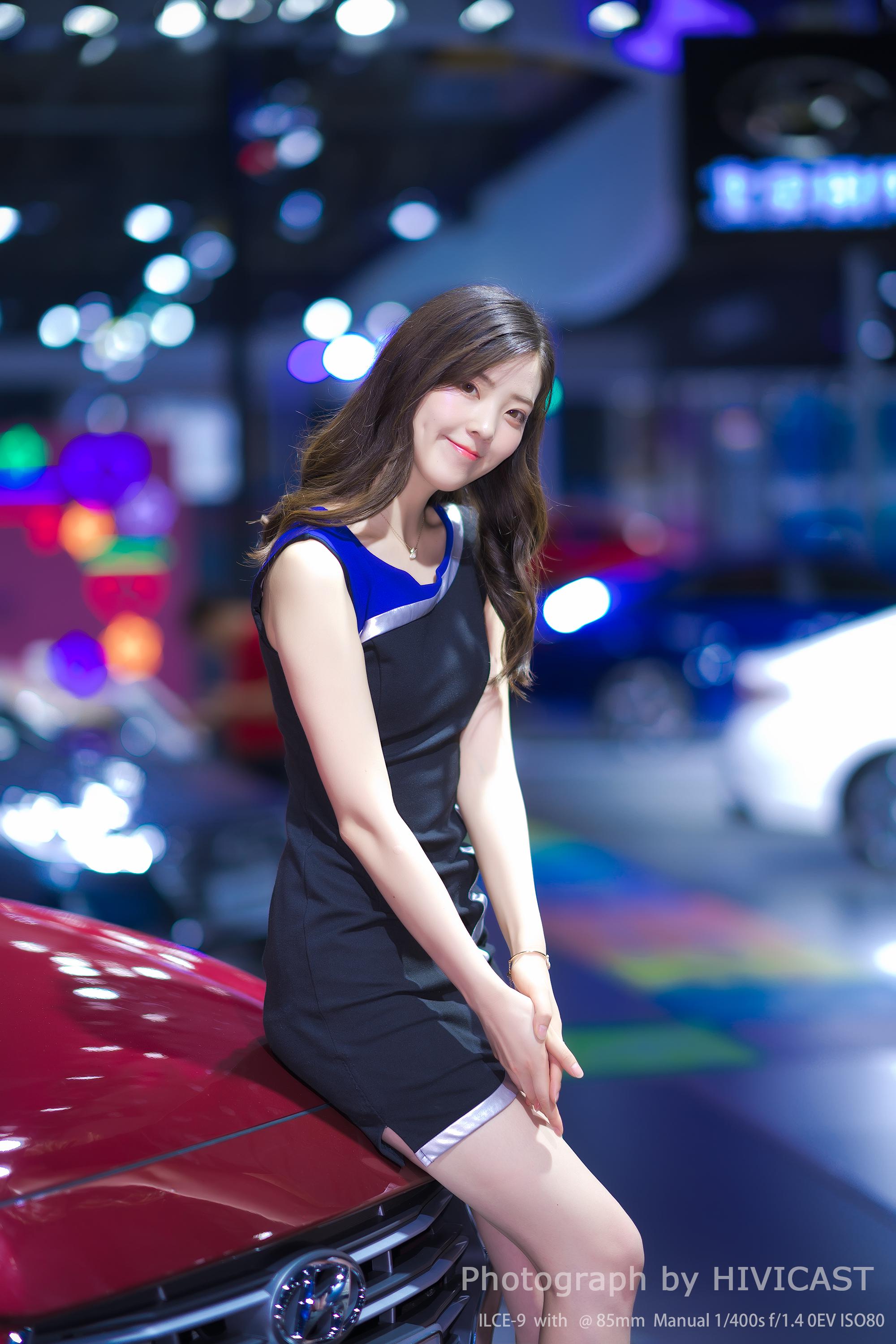 韩国车模崔星河《车展优雅长裙系列》无删减私房写真流出-网红跟我俩
