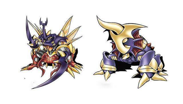 是古代甲虫兽,它的斗士精神可以进化为人型的雷光兽和兽型的电光兽