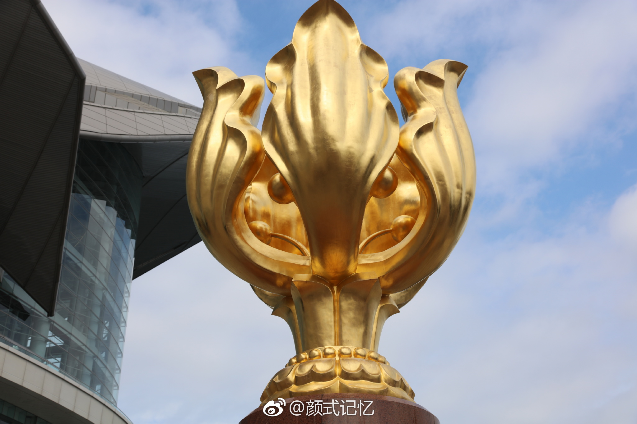 永远盛开的紫荆花一一金紫荆.(摄于香港会展中心金紫荆广场)