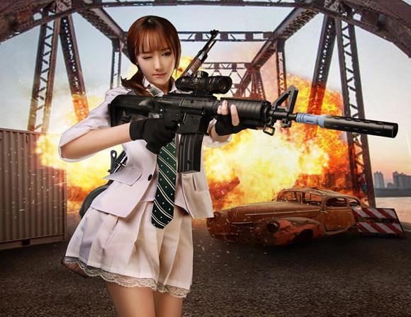 lol主播南波儿p图cos绝地求生,网友:这腿真是你的?