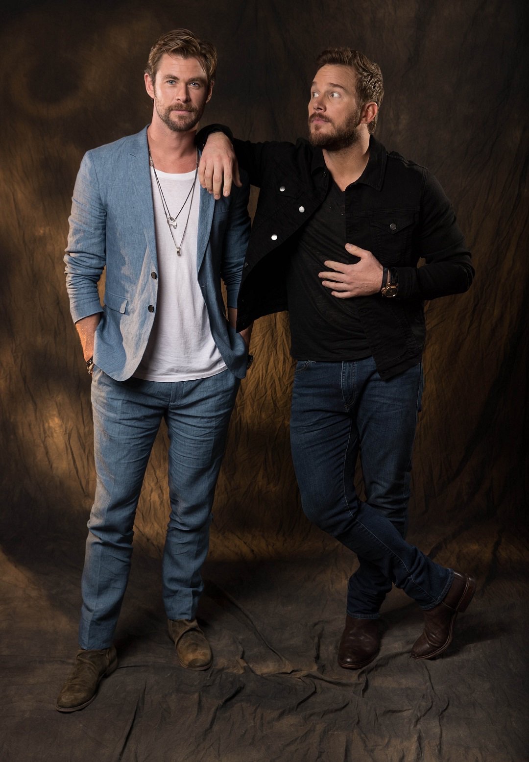 chris hemsworth & chris pratt for usa today, april 2018